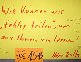 Fragen in einem World Café zur 