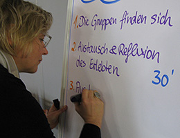 Jutta Weimar bei einem Open Space Training